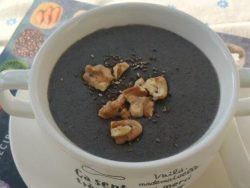 Yam black sesame paste