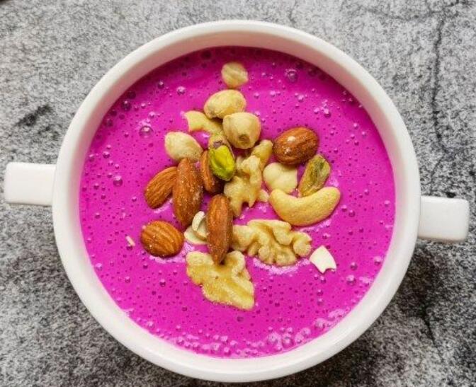 Dragon Fruit Banana Nut Yogurt Shake